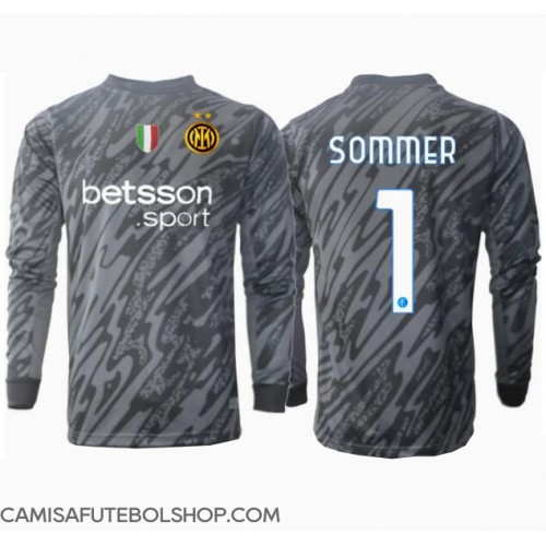 Camisa de time de futebol Inter Milan Yann Sommer #1 Goleiro Replicas 3º Equipamento 2024-25 Manga Comprida